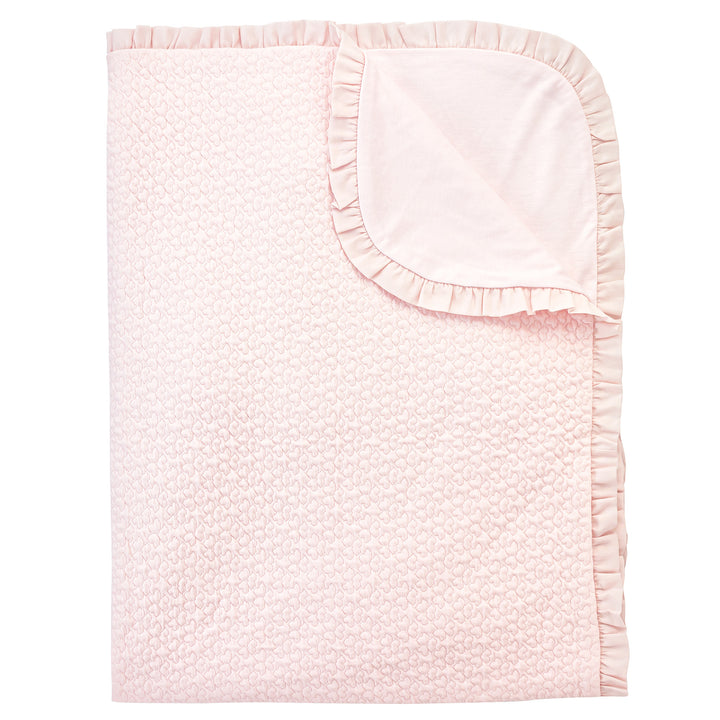 Pink Jacquard Receiving Blanket by Baby Club Chic