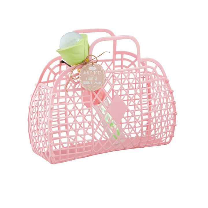 Pink Jelly Tote with Bubbles by Mud Pie