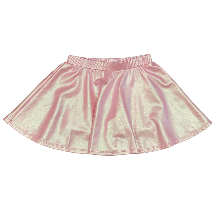 Metallic Pink Skirt by Lulu Bebe