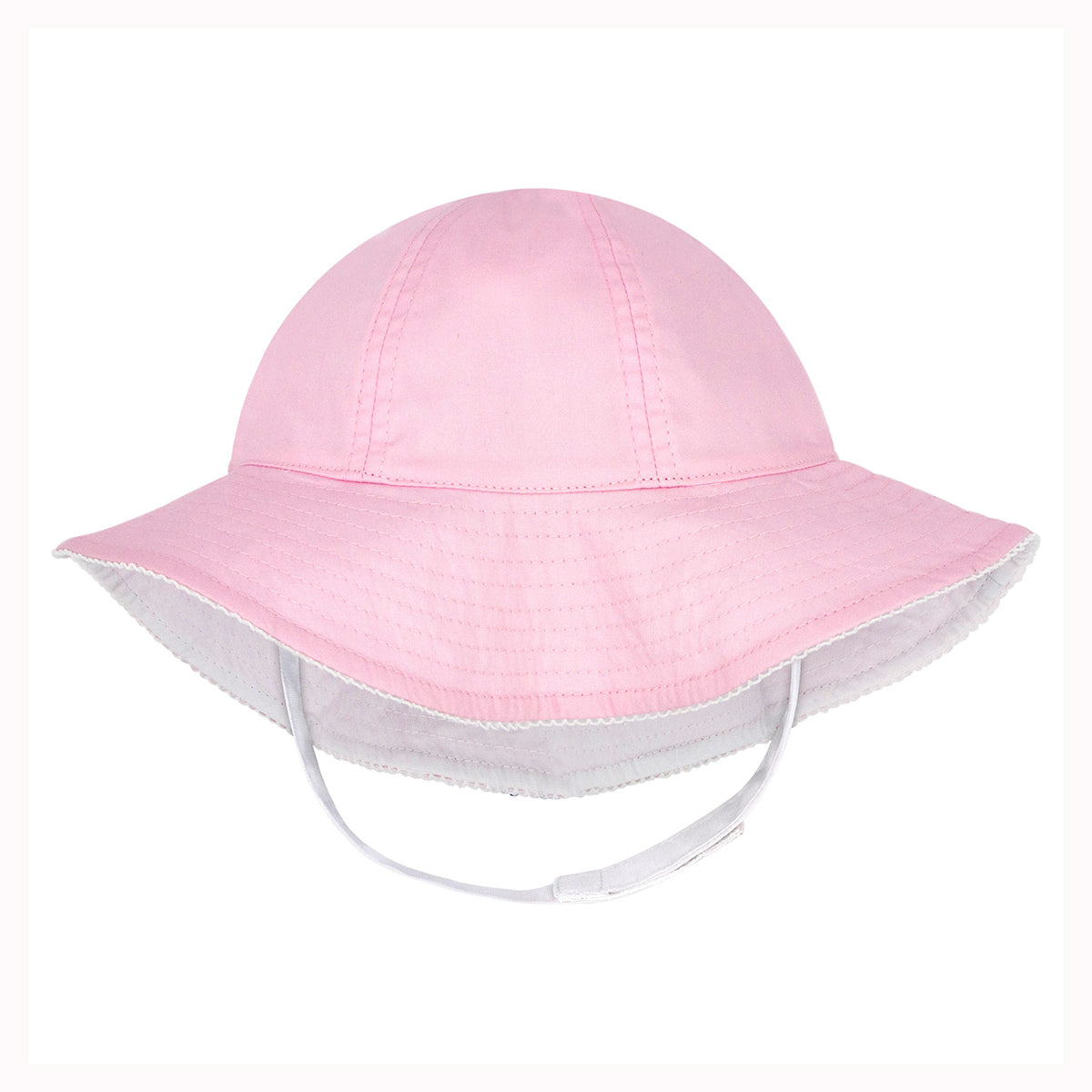 Pink Moonstitch Brim Sun Hat by Wee Ones