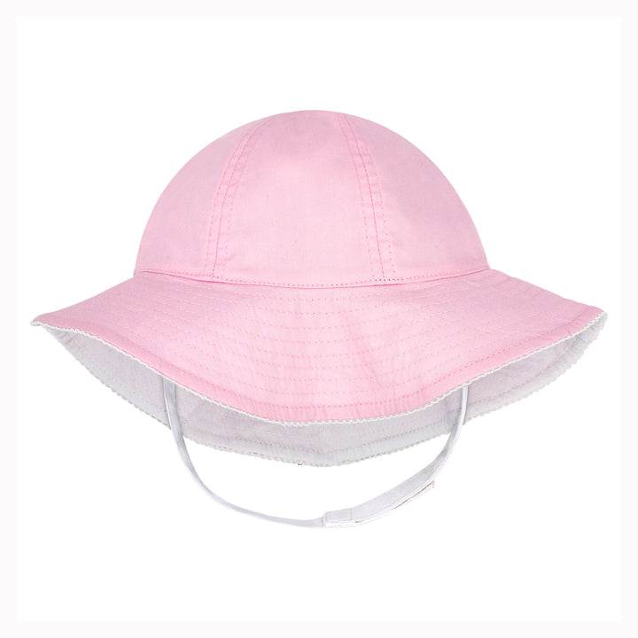 Pink Moonstitch Brim Sun Hat by Wee Ones