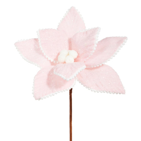 RAZ Imports Pink Poinsettia Pick