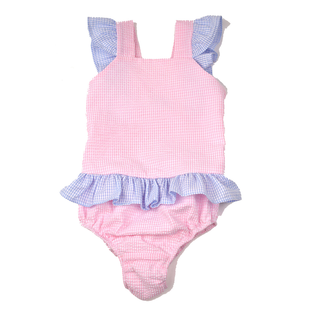 Pink and Blue Ruffle Swimsuit by Funtasia