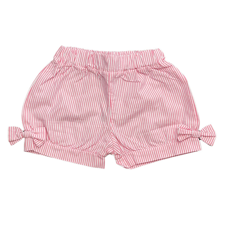 Pink Seersucker Bow Shorts by Luigi