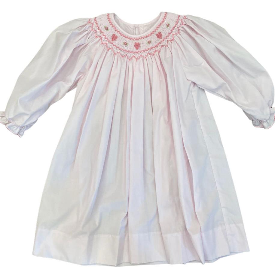 Hearts Smocked Dress with Bloomers by Petit Ami