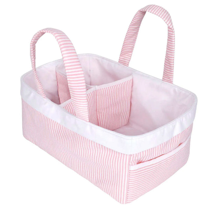 Pink Stripe Diaper Caddy by Nellapima