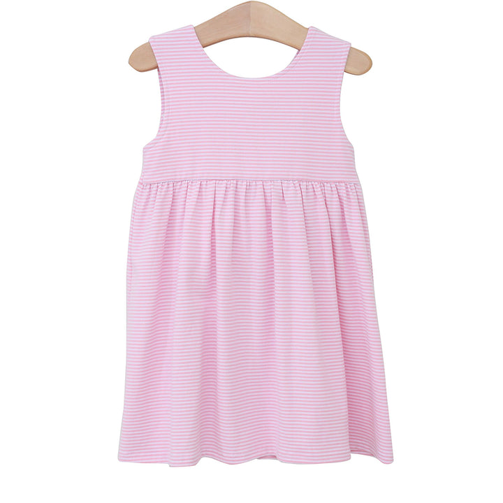 Light Pink Stripe Isabella Dress by Trotter Street Kids