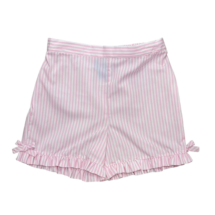 Anavini Girls Pink Striped Shorts