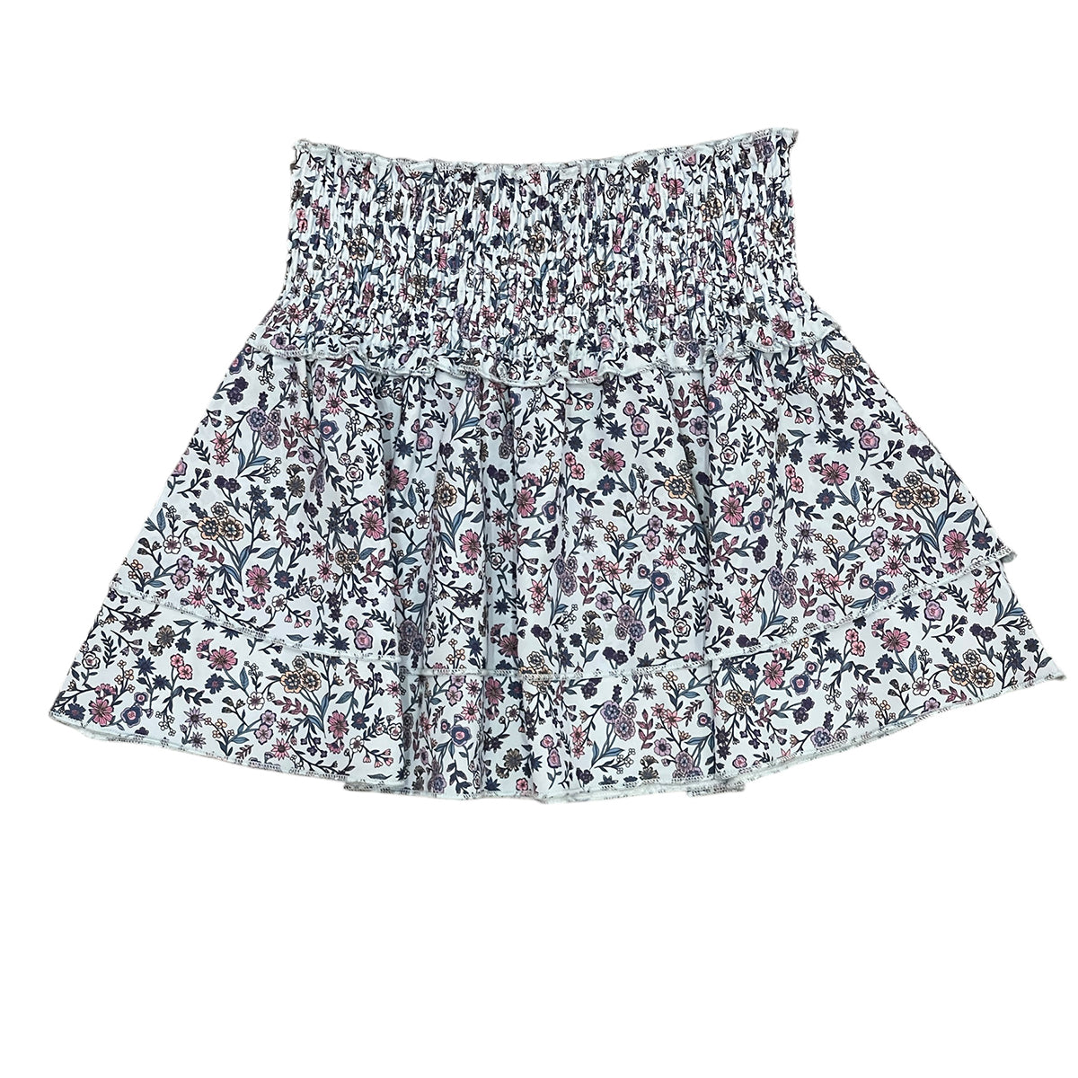 Scottie Plum Floral Skirt by Pleat Collection