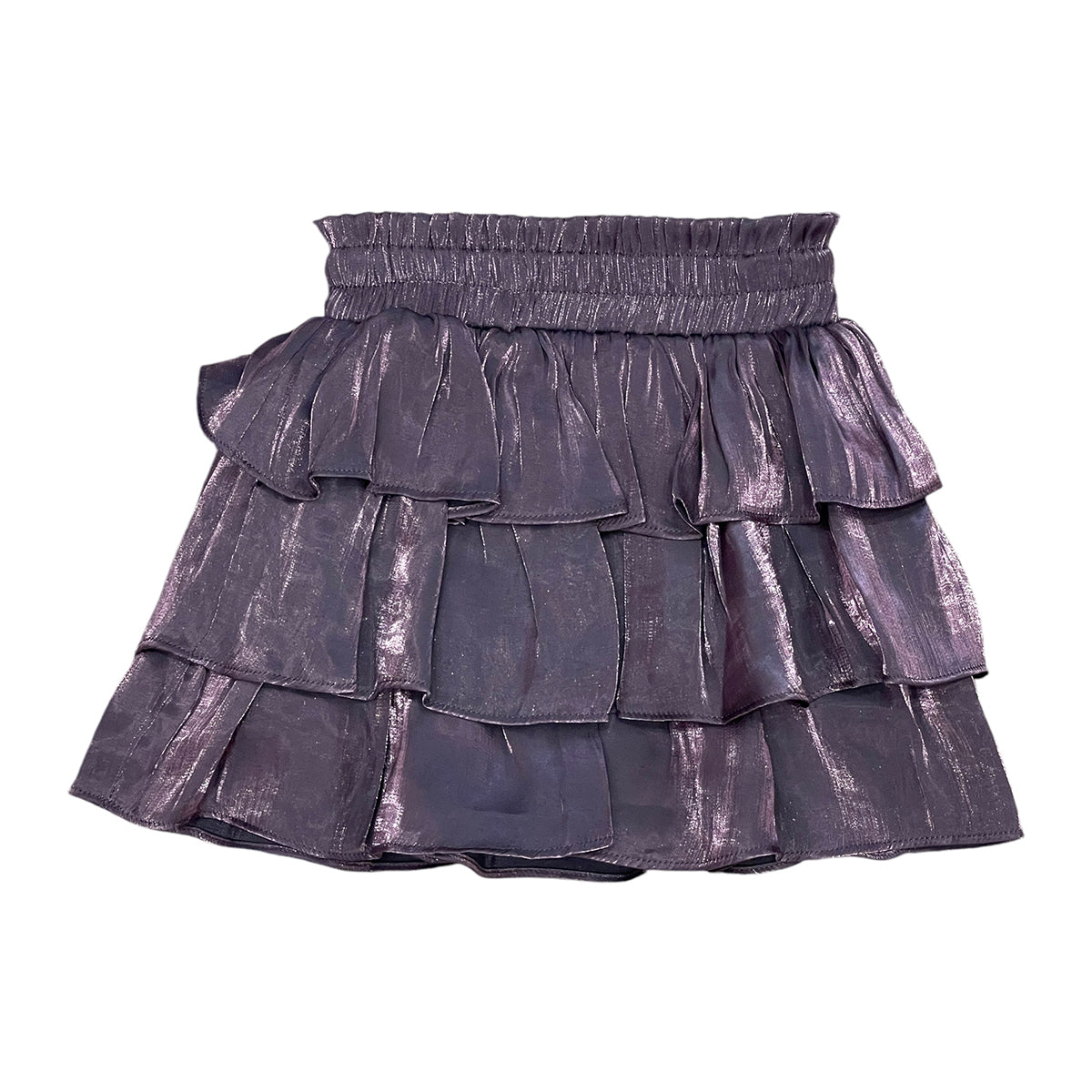 Luna Plum Shimmer Skirt by Pleat Collection