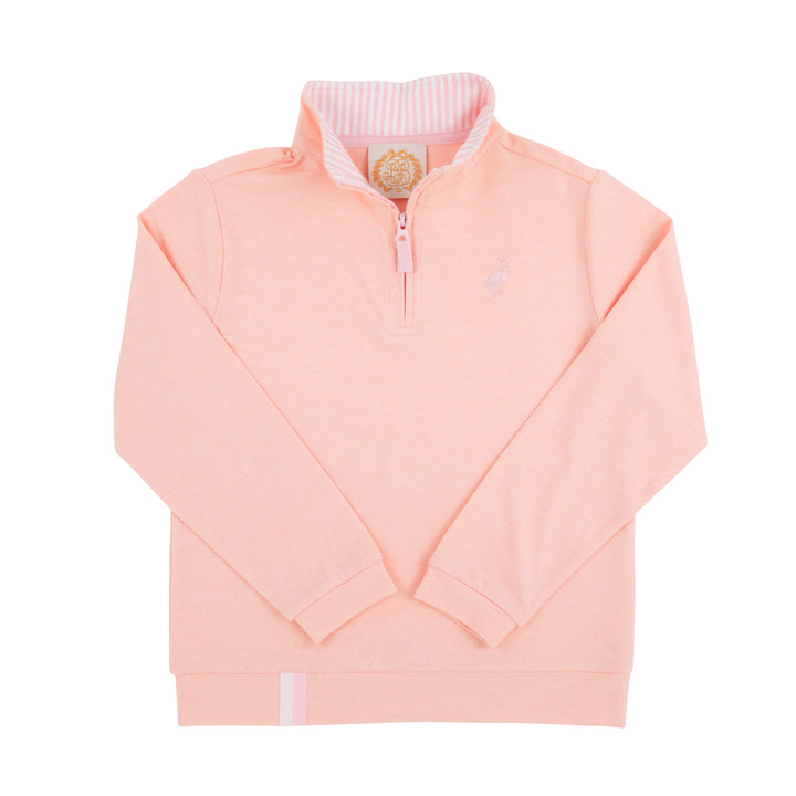 Pompano Peach Prepletic Hayword Half Zip by The Beaufort Bonnet Company