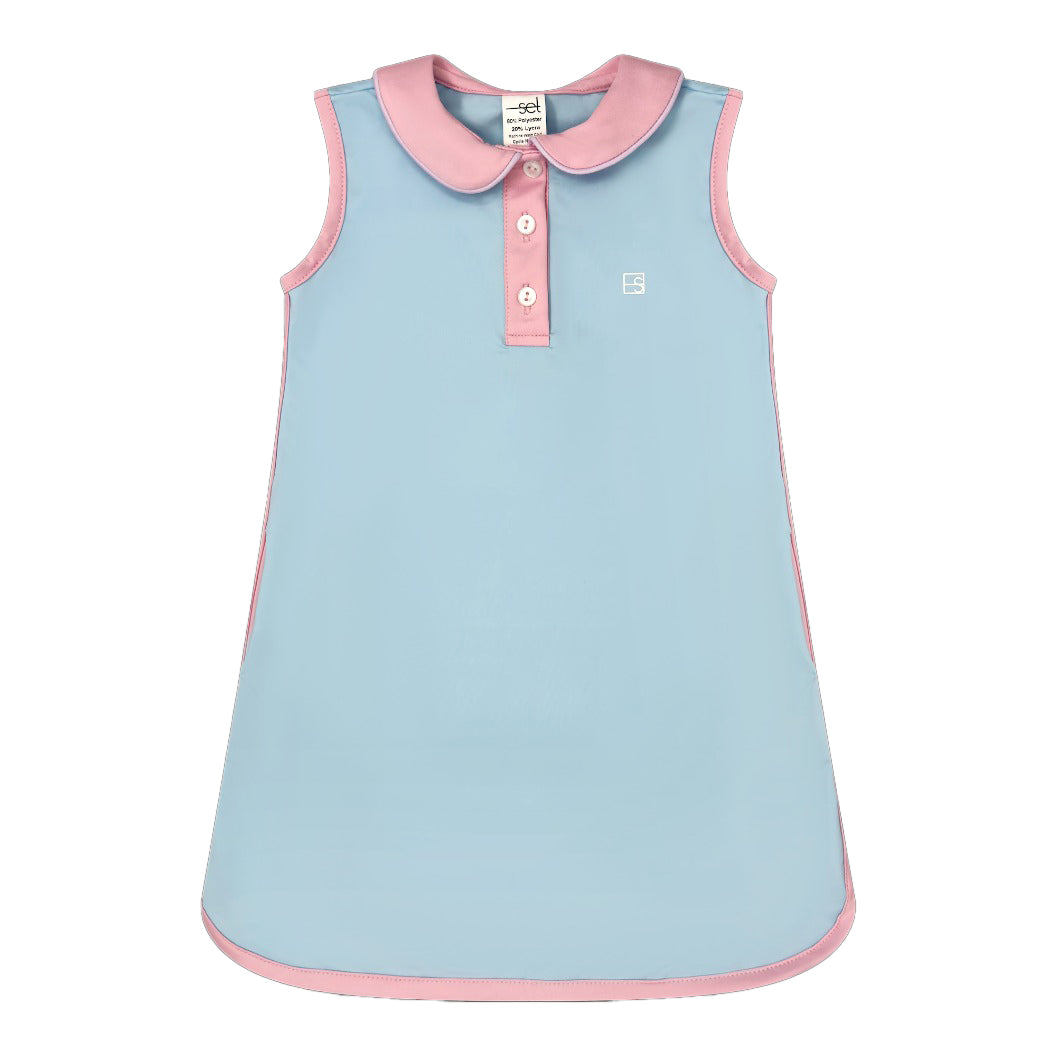 Cotton Candy Blue and Pink Presley Dress by Set Athletics