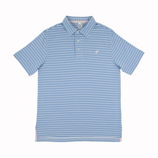 Sumner County Stripe (Blue) Prim and Proper Polo by The Beaufort Bonnet Company