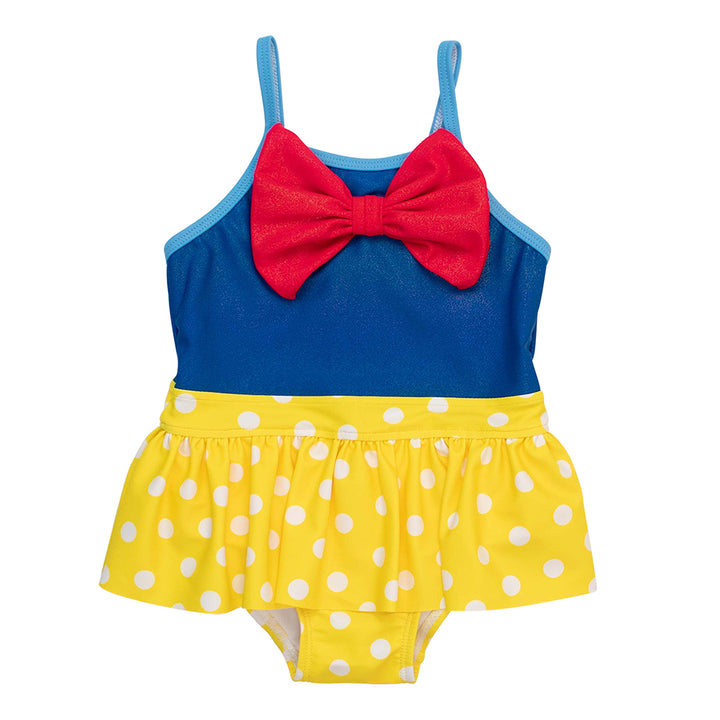 Royal Blue and Yellow Princess Skirted One-Piece Swimsuit by Rufflebutts