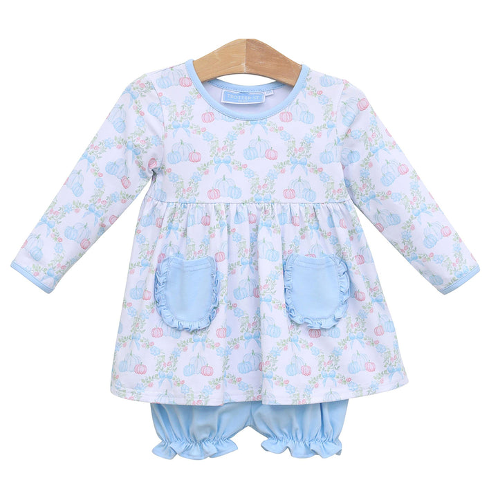 Pumpkin Floral Bloomer Set by Trotter Street Kids