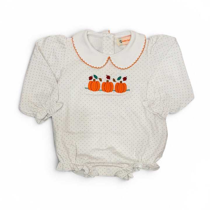 Pumpkins Embroiderd on Microdot Girl Bubble by Luigi