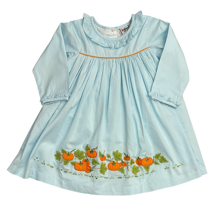Pumpkins Embroidery Empire Dress by Cotton Kids