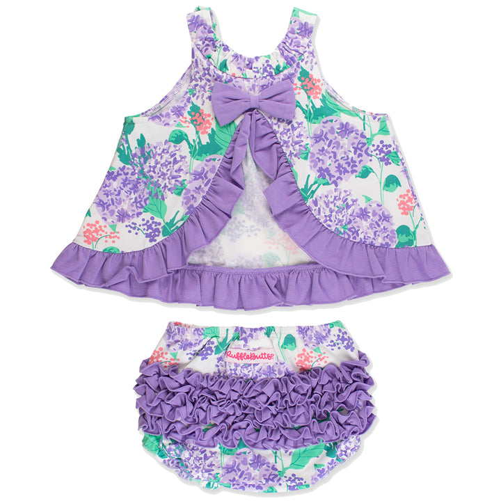 Purple Hydrangea Garden Swing Top and Bloomer Set by RuffleButts