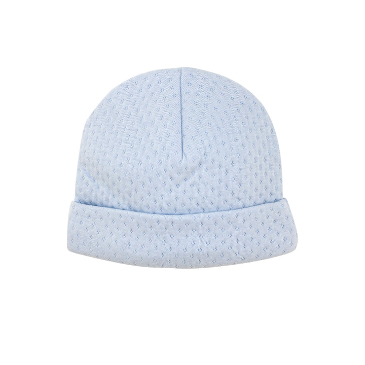 Light Blue Quilted Newborn Hat by LydaBaby