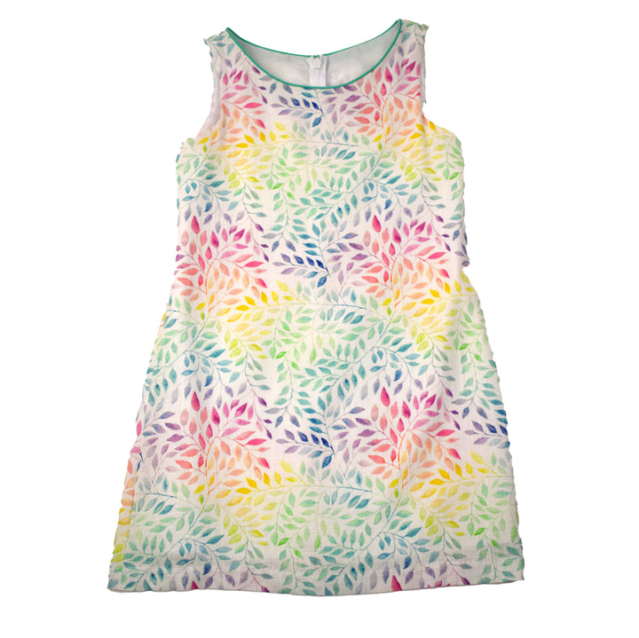 Rainbow Leaf Print Dress by Maggie Breen