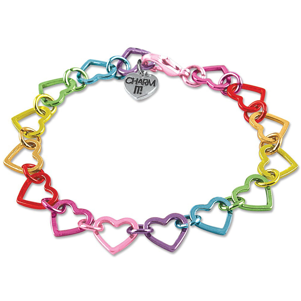 Charm It! Bracelet - Rainbow Heart Link