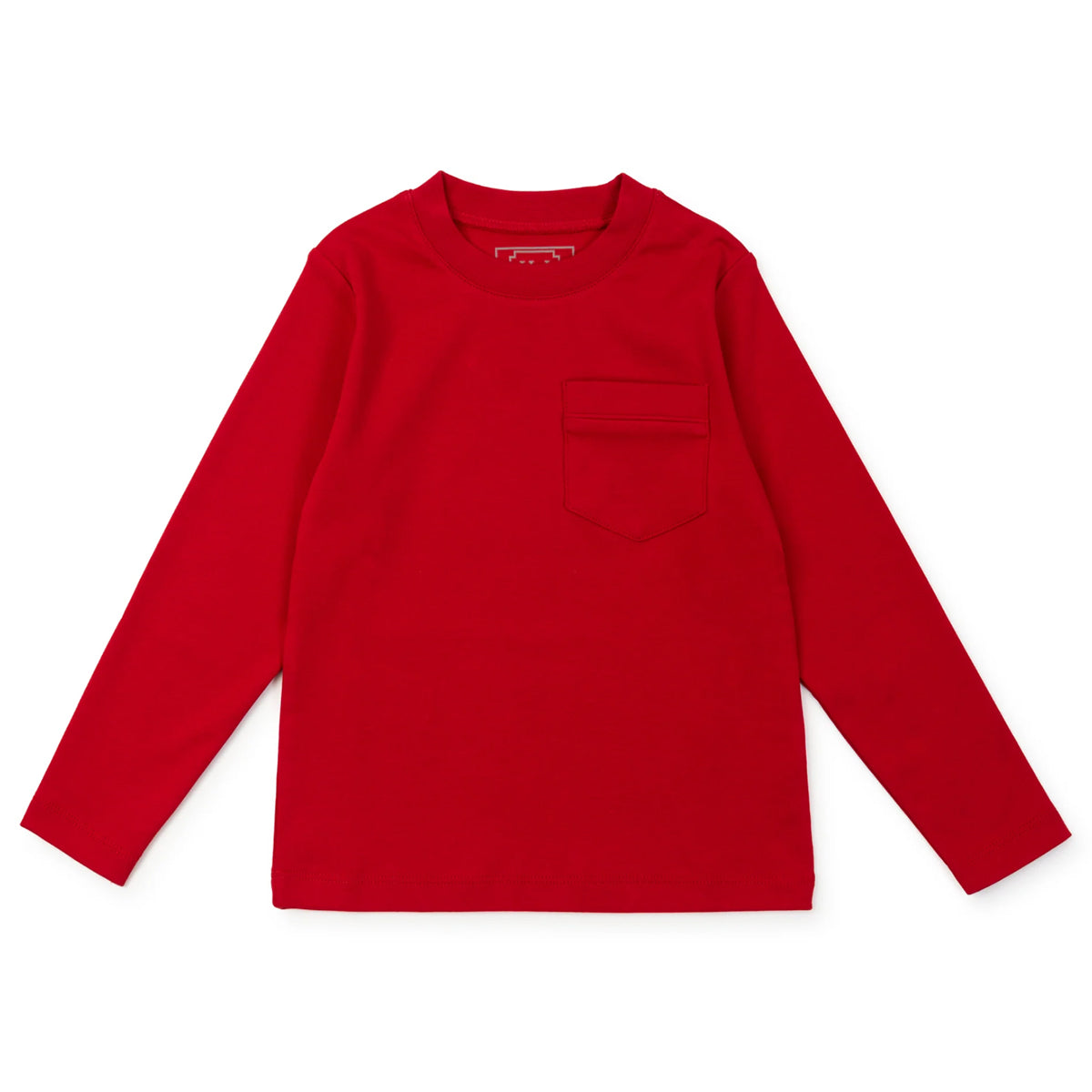 Red Blake Boy's Long-Sleeve Pocket Tee by Lila & Hayes