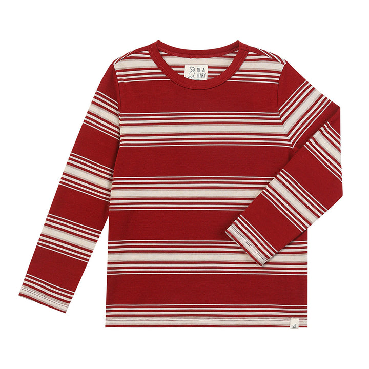 Rust / Cream Stripe Shirt by Me & Henry