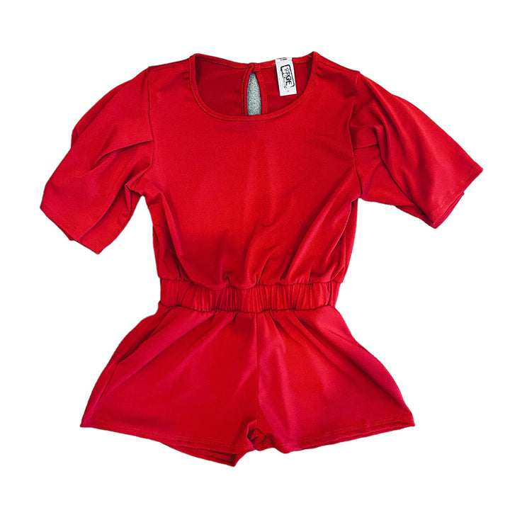 Erge Red Montreal Knit Romper