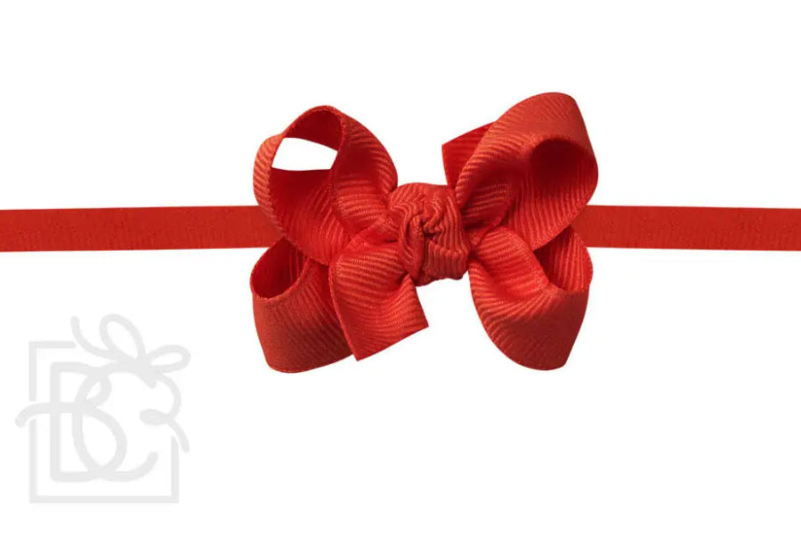 Beyond Creations Pantyhose Headband - 2-inch Toddler Bow - Red