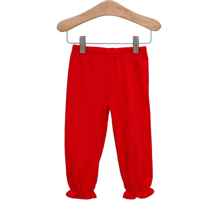 Red Ruffle Bloomer Pants by Trotter Street Kids