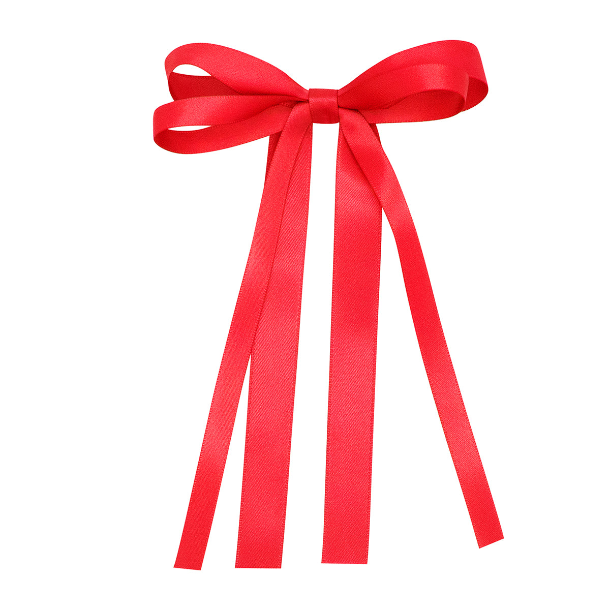Red Mini Double-Loop Satin Streamer Bow by Wee Ones