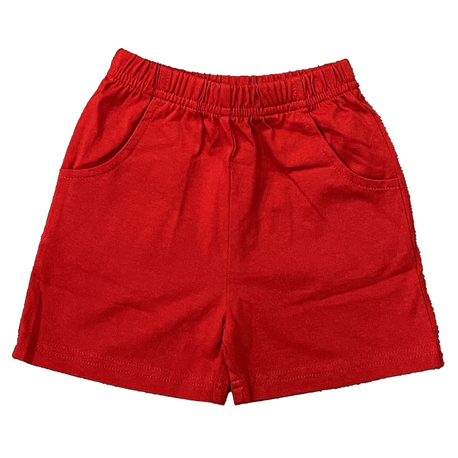Deep Red Pocket Shorts by Luigi