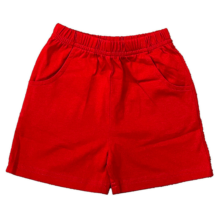 Deep Red Pocket Shorts by Luigi