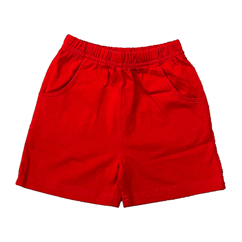 Red Jersey Shorts with Pockets by Luigi