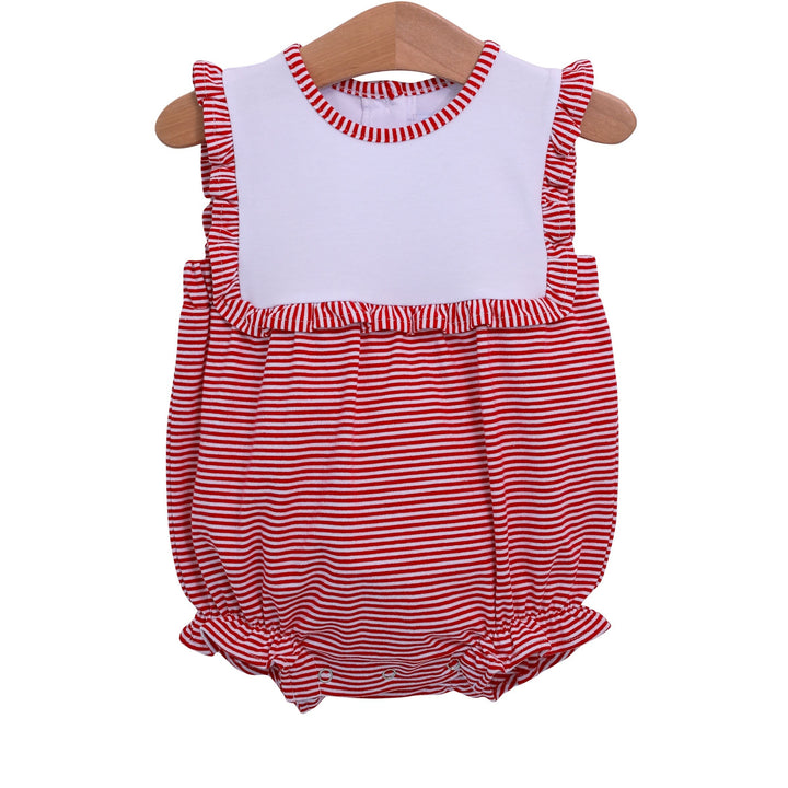 Red Stripe Alice Bubble by Trotter Street Kids