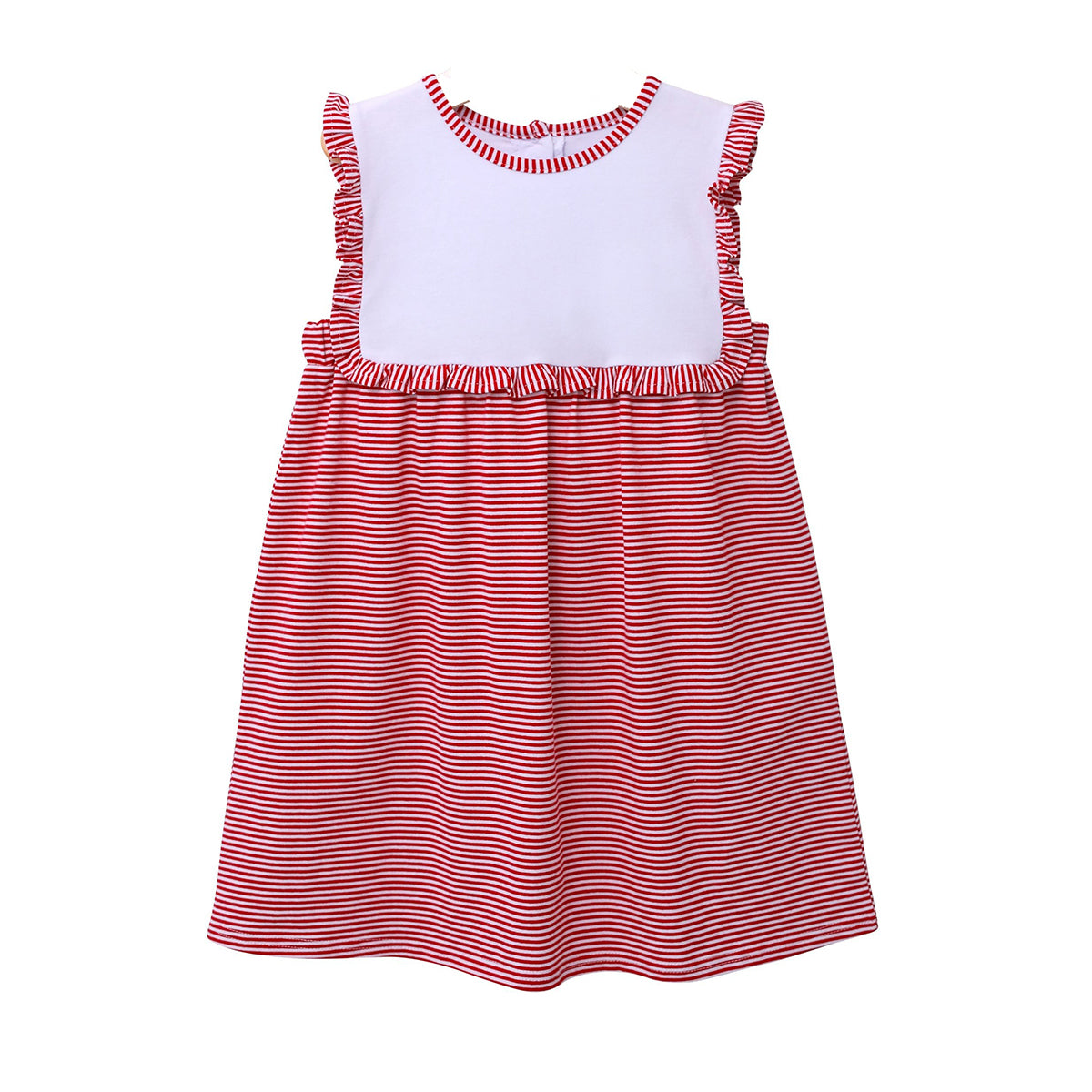 Red Stripe Alice Dress by Trotter Street Kids