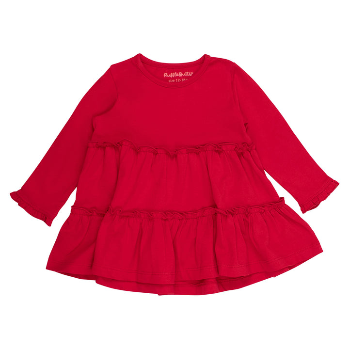 Red Tiered Tunic by RuffleButts