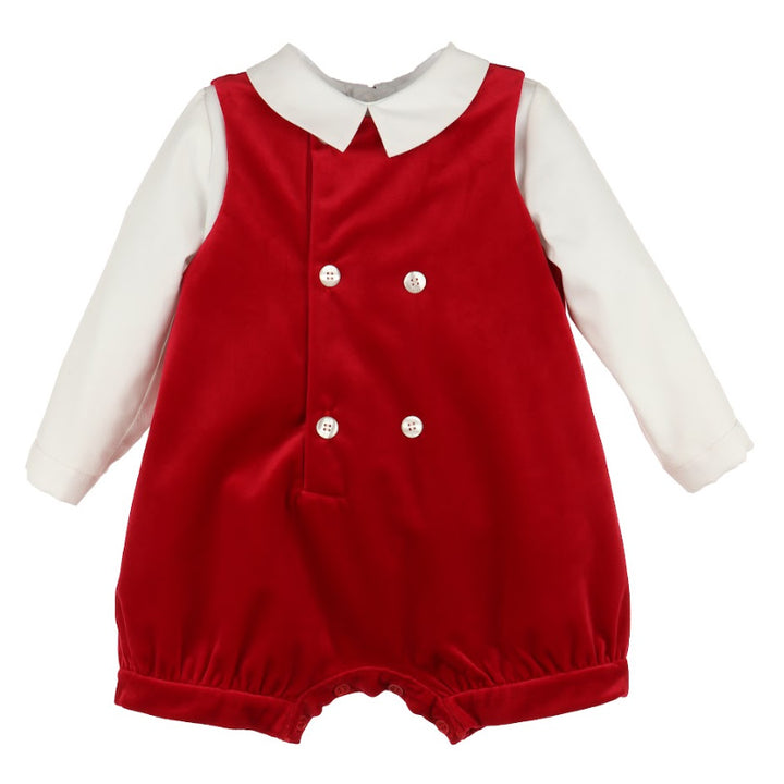 Red Velvet Deluxe Romper by Luli & Me