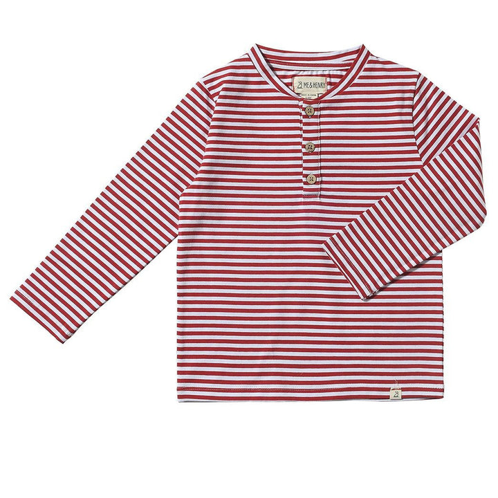 Red / White Stripe Adams Henley by Me & Henry