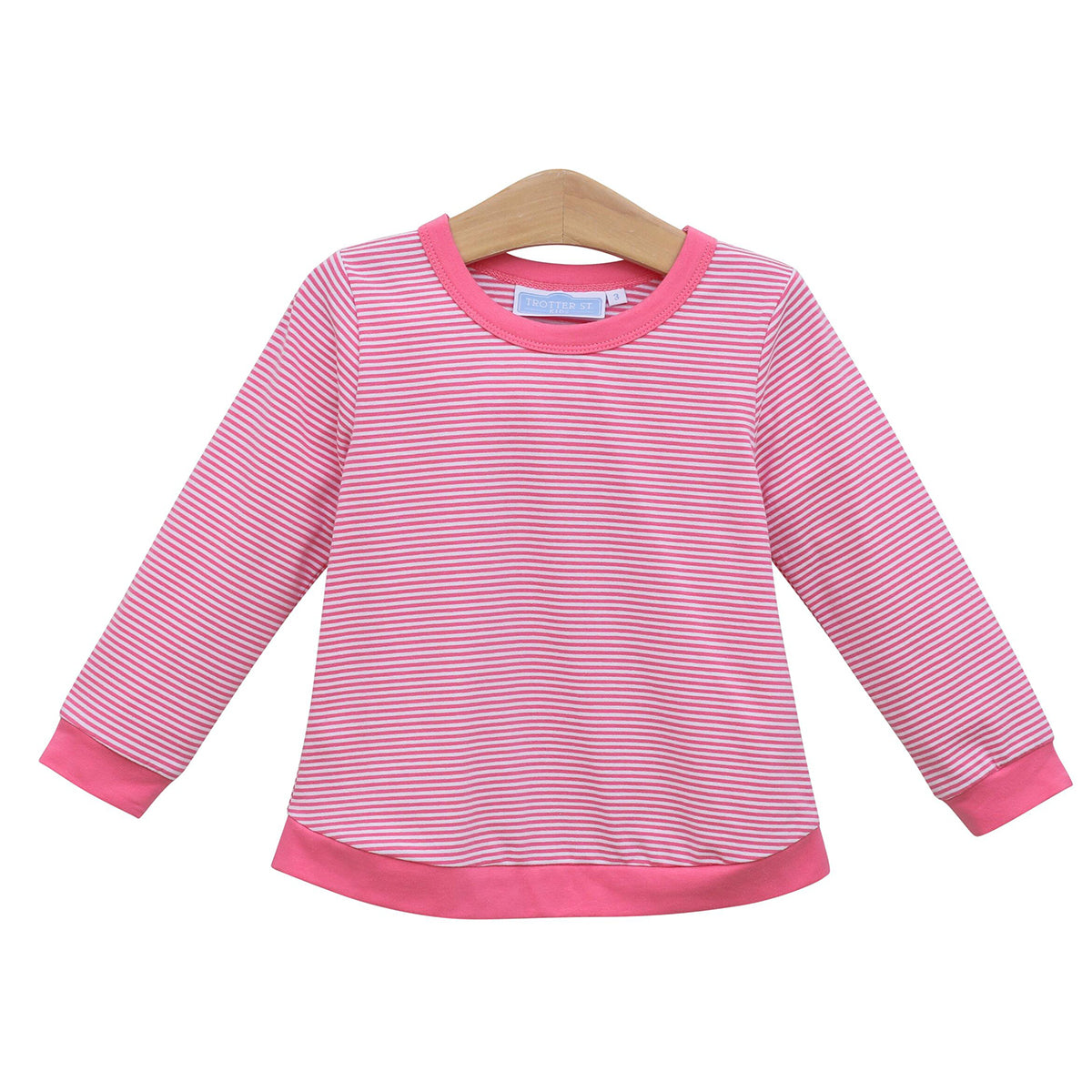 Pink Stripe Reagan Top by Trotter Street Kids