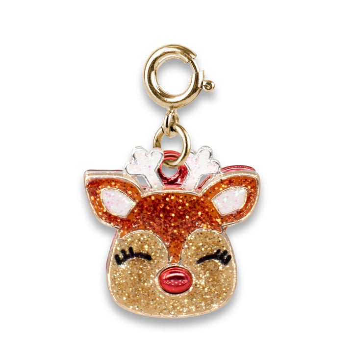 Gold Reindeer Charm by Charm It!