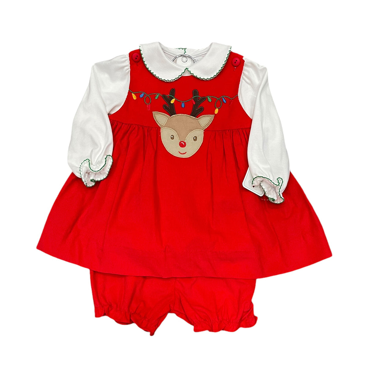 Reindeer Dress with Shirt by Petit Ami Purple Butterfly