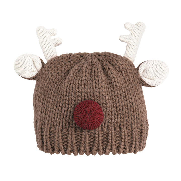 Reindeer Chunky Knit Hat by Mud Pie