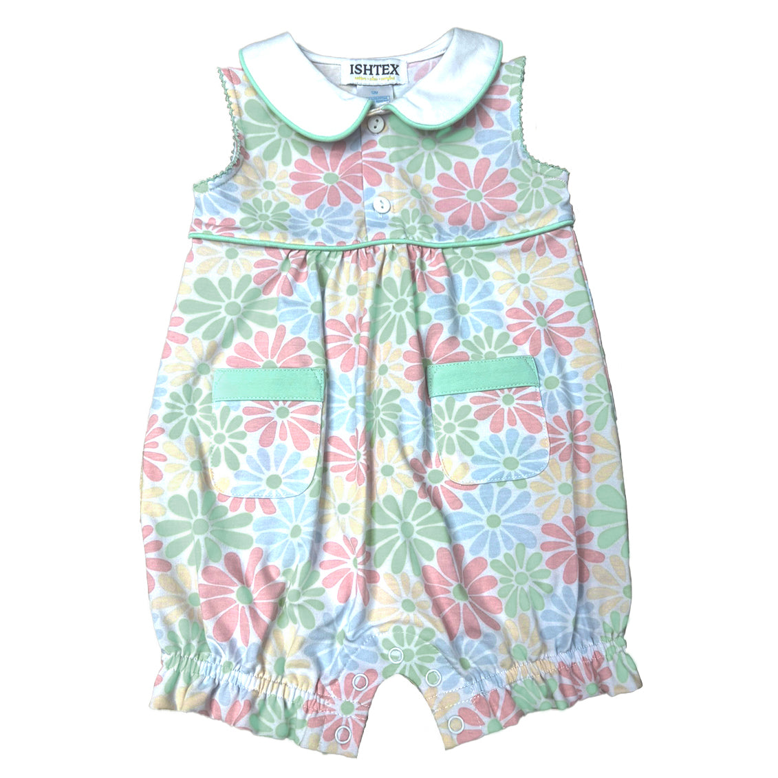 Retro Flowers Girl's Romper by Ishtex