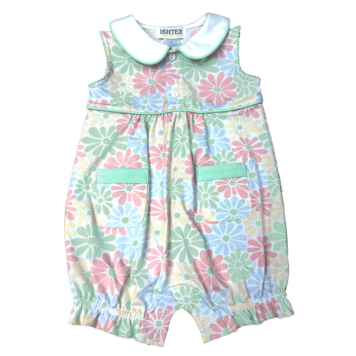 Retro Flowers Girl's Romper by Ishtex