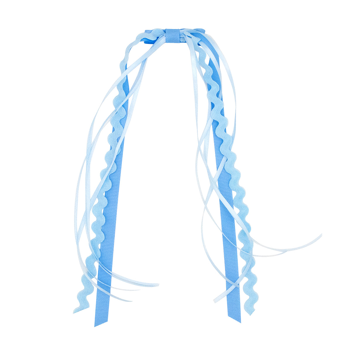 Blue Grosgrain and Ric-Rac Streamer Hair Clip by Wee Ones