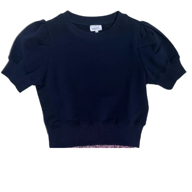 Riley Navy Sweatshirt by Pleat Collection