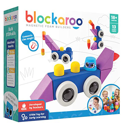 Blockaroo Roadster Magnetic Foam Blocks Set (Age 3+)