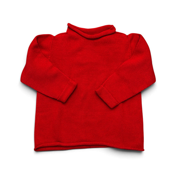 Red Jersey Rollneck Sweater by A Soft Idea