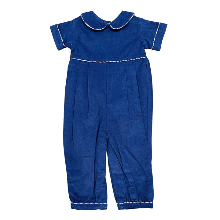 Royal Blue Corduroy Spencer Romper by Zuccini